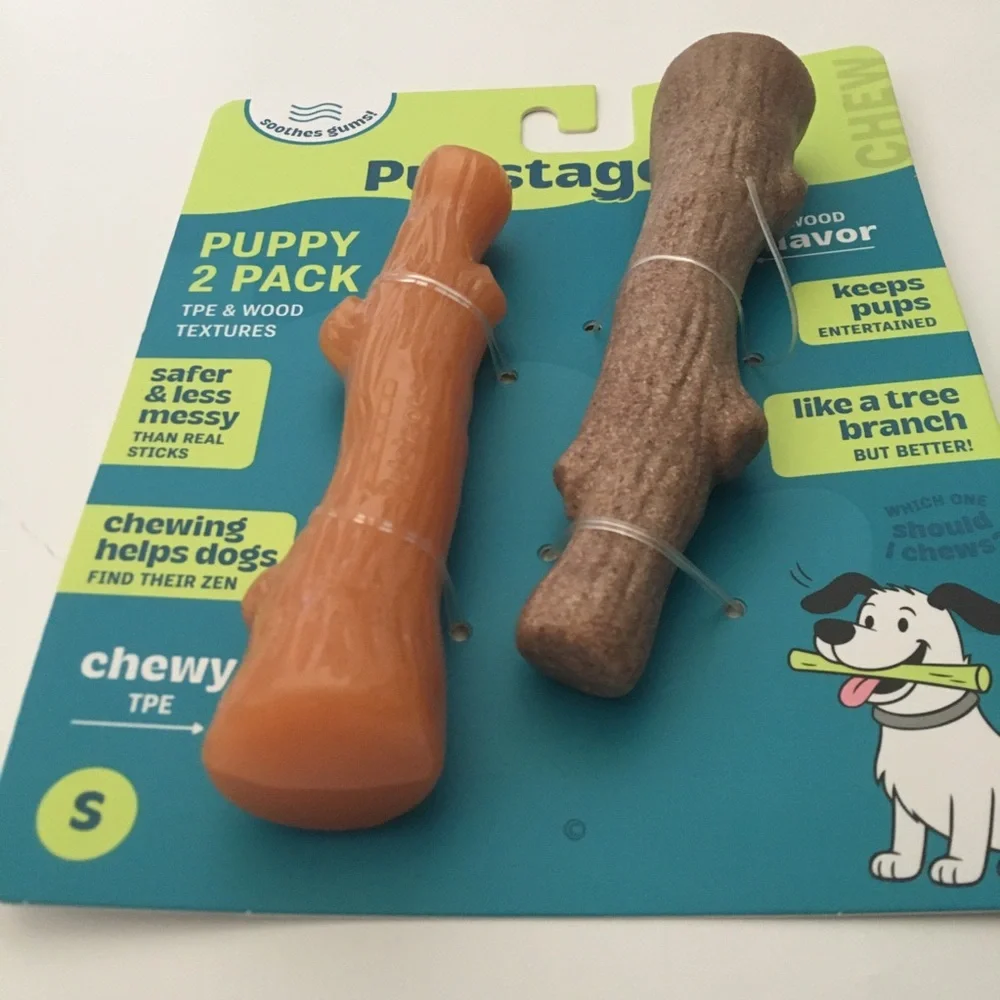Pupstages Puppy 2-Pack Chew Sticks for Small Dogs NEW